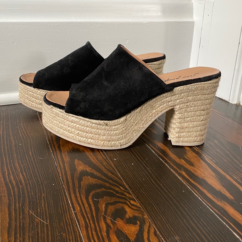 Gently worn Free People espadrille heels